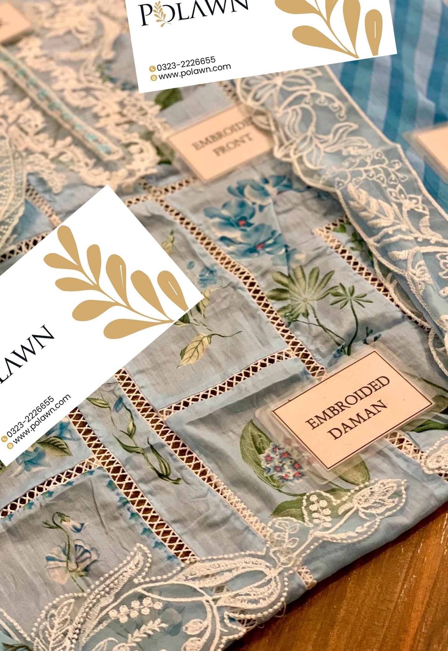 Embroidered Lawn 3 Piece Unstitched Suit CSSL-D07-B-25 - Summer Collection