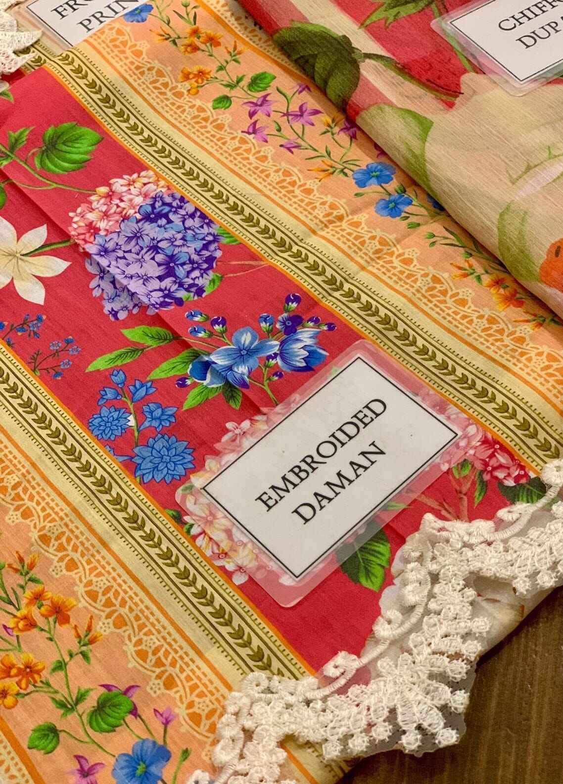 Embroidered Lawn 3 Piece Unstitched Suit MBL-MPT-2509-B-25 - Summer Collection