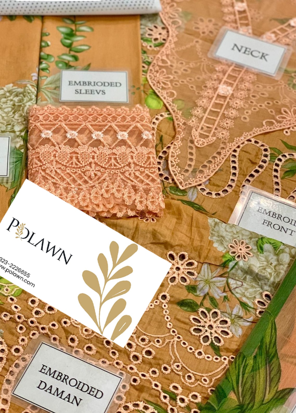 Embroidered Lawn 3 Piece Unstitched Suit MBL-MPT-2602-A-25 - Summer Collection