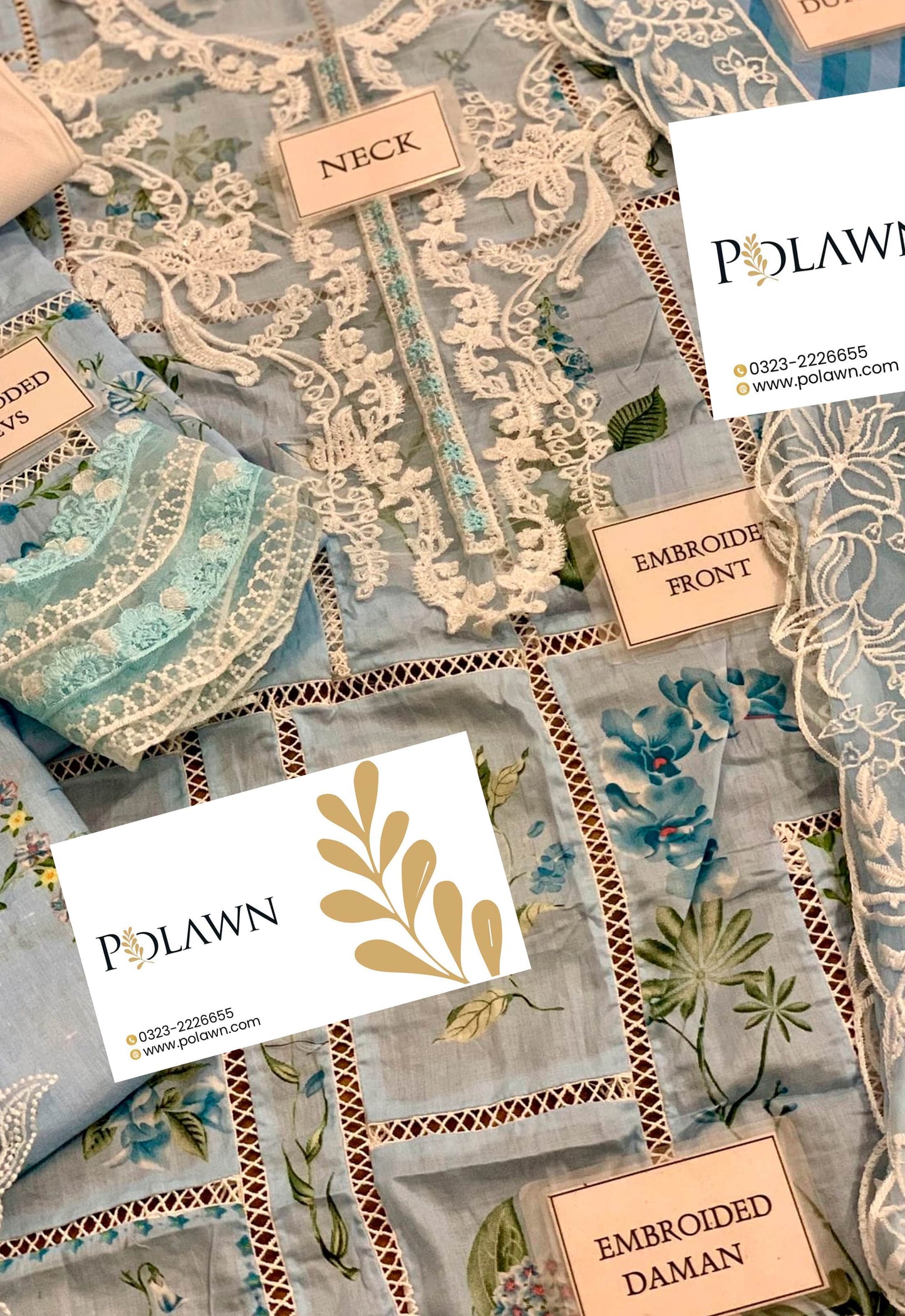 Embroidered Lawn 3 Piece Unstitched Suit CSSL-D07-B-25 - Summer Collection
