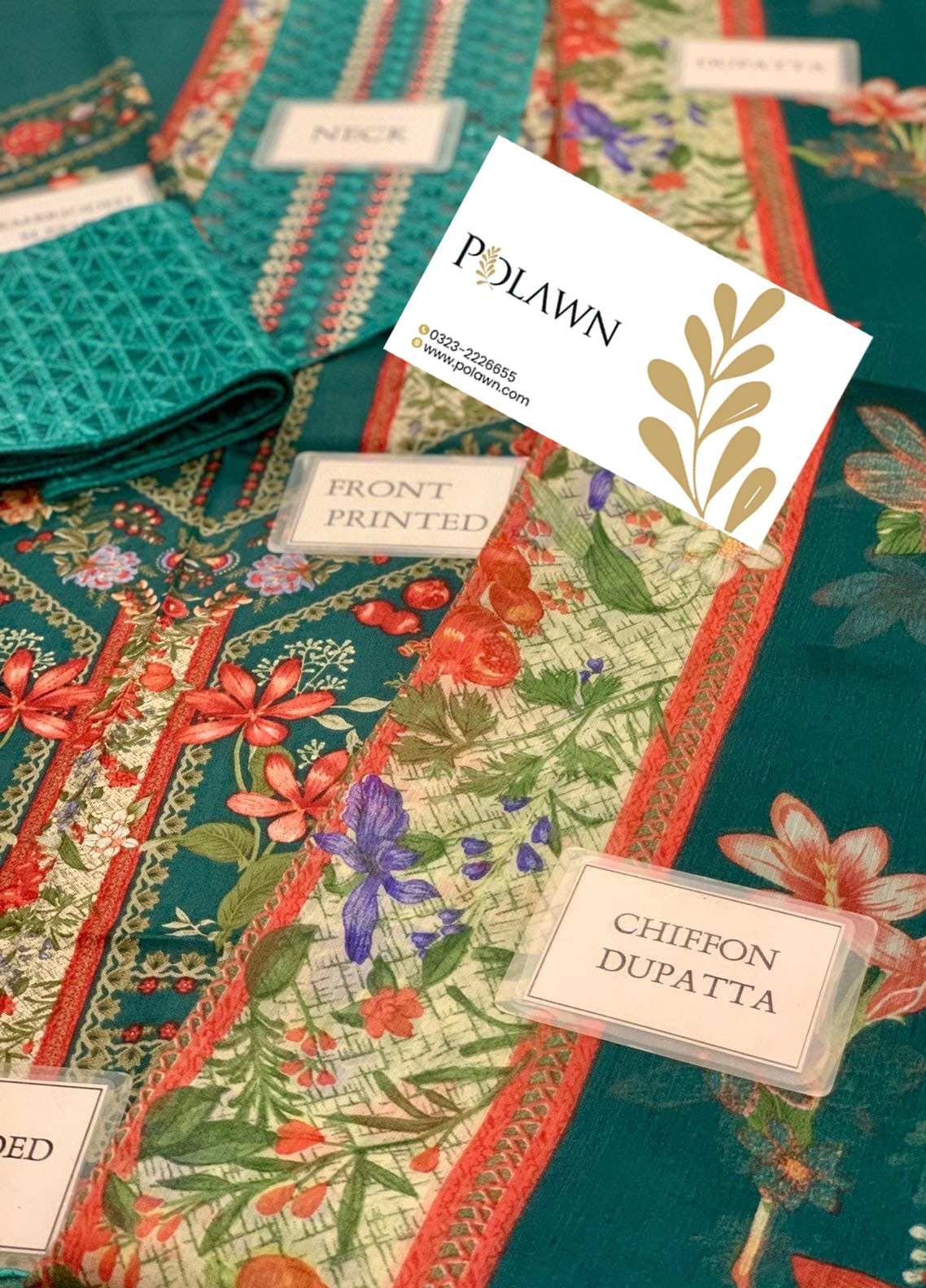 Embroidered Lawn 3 Piece Unstitched Suit MBL-MPT-2610-A-25 - Summer Collection