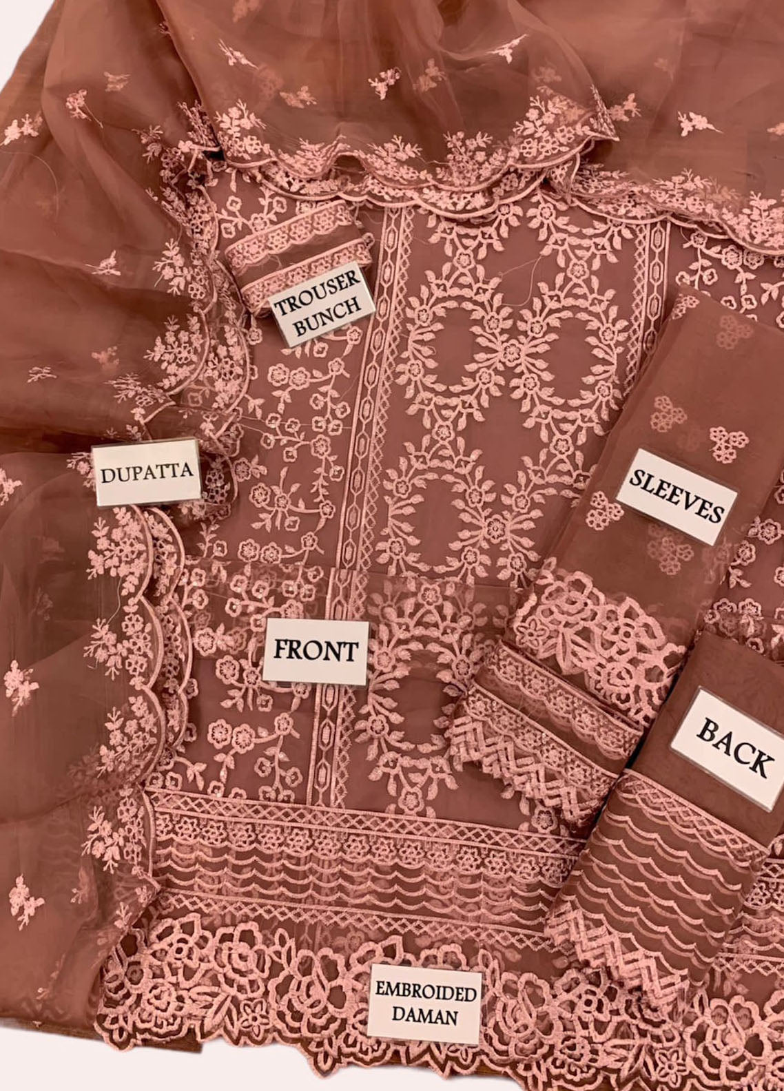 Embroidered Unstitched 3 Piece Organza Suit AC-GLITTERY ROSE-22-Party Wear