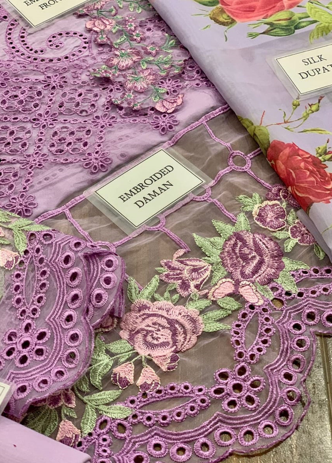 Embroidered Lawn 3 Piece Unstitched Suit ANL-D07-LILAS-23 Summer Collection