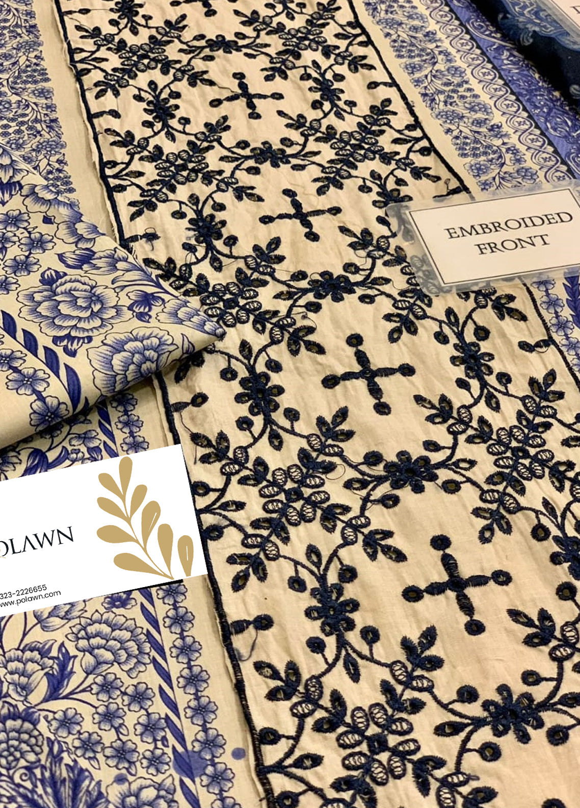Embroidered Lawn 3 Piece Unstitched Suit MBL-MPT-1705-B-23-Summer Collection
