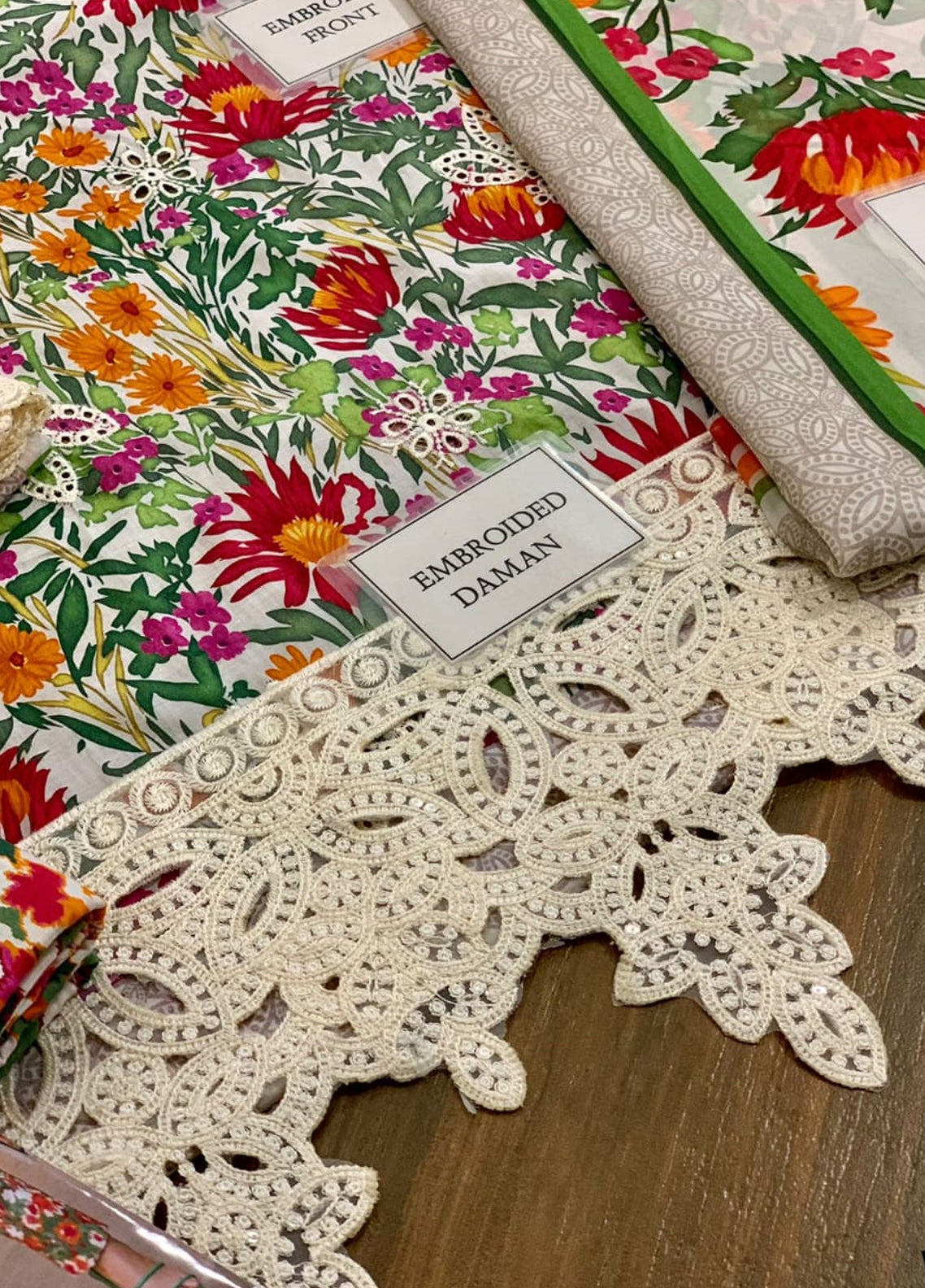 Embroidered Lawn 3 Piece Unstitched Suit MBL-MPT-1708-B-23 - Summer Collection