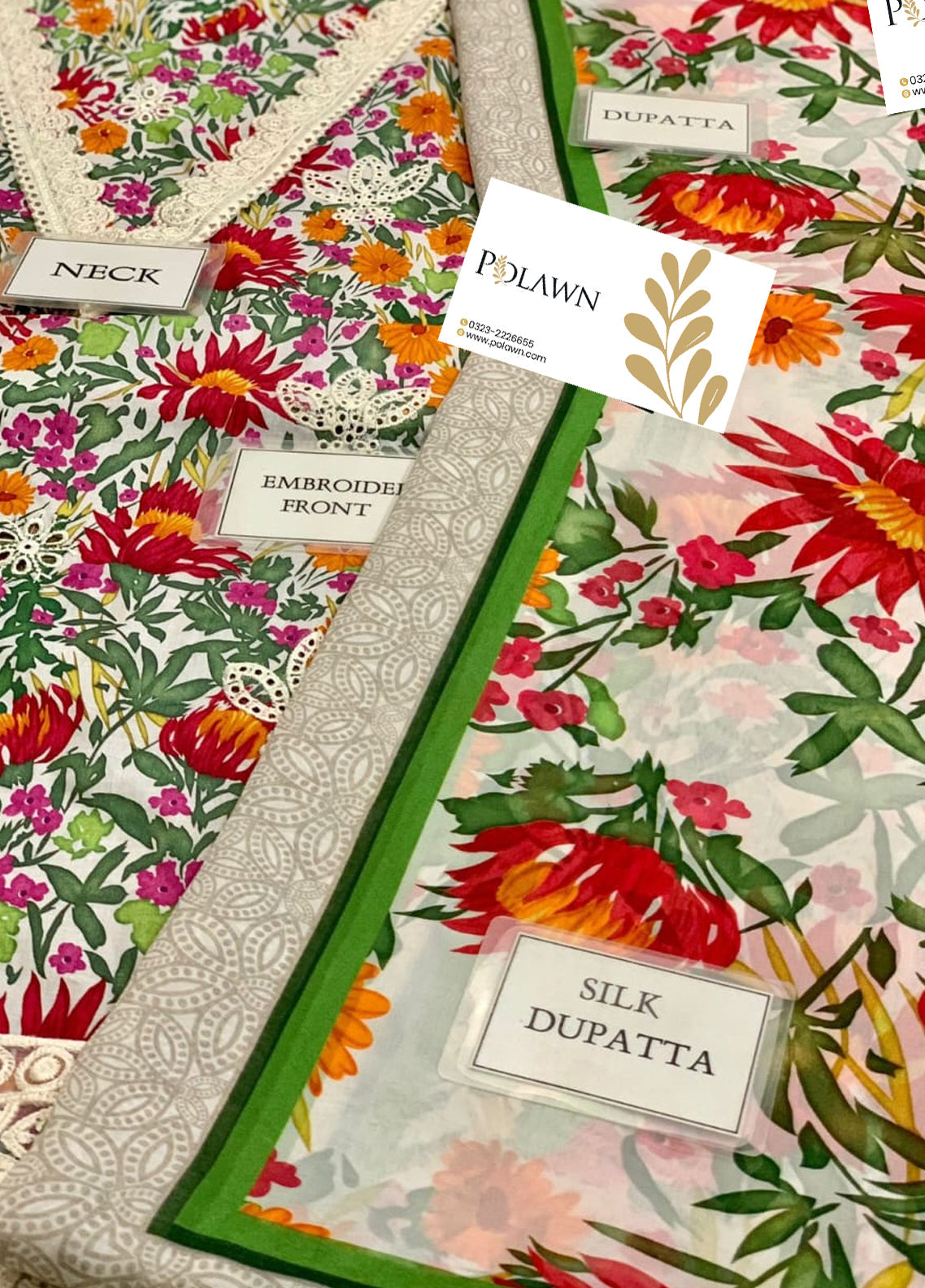 Embroidered Lawn 3 Piece Unstitched Suit MBL-MPT-1708-B-23 - Summer Collection