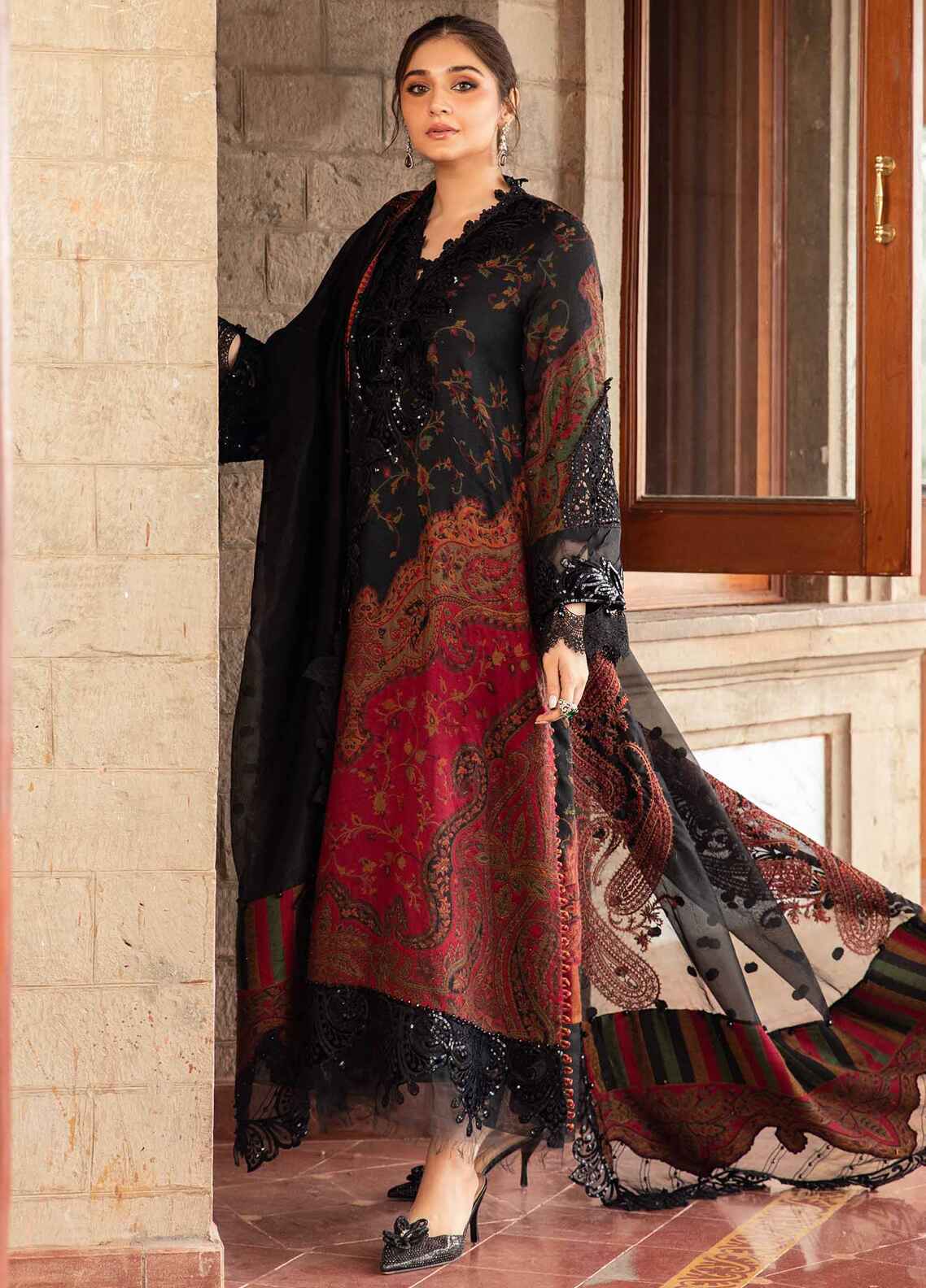 Embroidered Lawn 3 Piece Unstitched Suit MBL-DL-1204 - Summer Collection