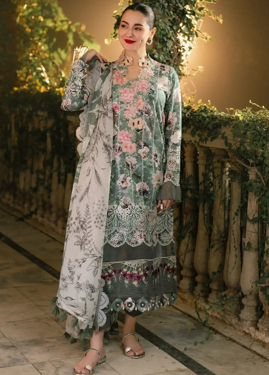 Embroidered Lawn 3 Piece Unstitched Suit ANL-Arabella-GKL-06-25 - Summer Collection