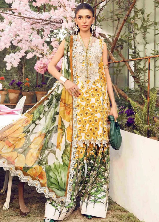 Embroidered Lawn 3 Piece Unstitched Suit  MBL-MPT-2606-A-25 - Summer Collection