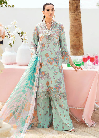 Embroidered Lawn 3 Piece Unstitched Suit RL-N-607 - Summer Collection