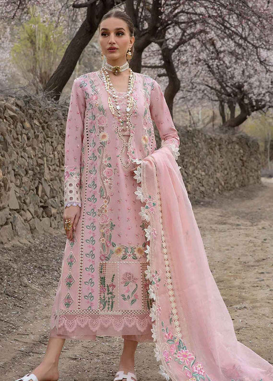 Embroidered Lawn 3 Piece Unstitched Suit CSSL-BLUSH PINK-24 - Summer Collection