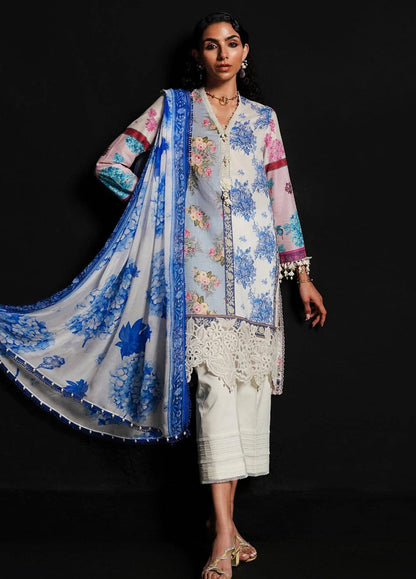 Embroidered Lawn 3 Piece Unstitched Suit SSL-M241-003A-24 - Summer Collection