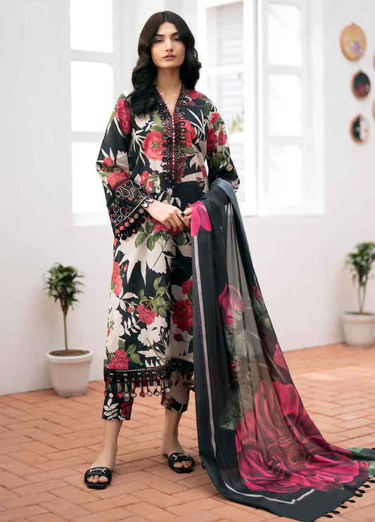 Embroidered Lawn 3 Piece Unstitched Suit  BL-UF-532 - Summer Collection