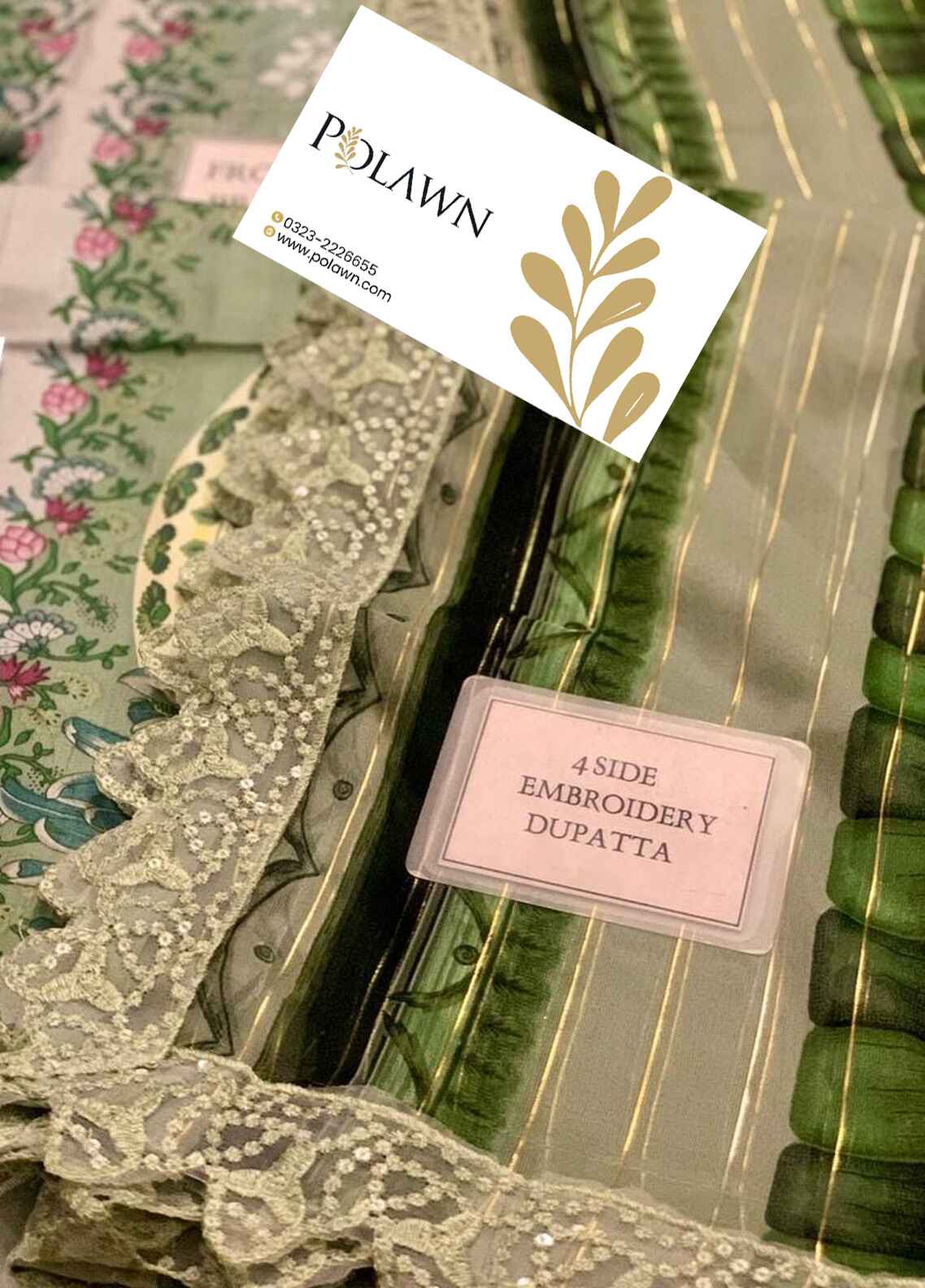 Embroidered Lawn 3 Piece Unstitched Suit MBL-MPT-2514-A-25 - Summer Collection