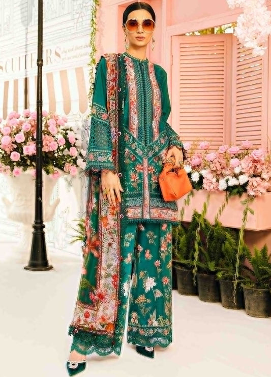 Embroidered Lawn 3 Piece Unstitched Suit MBL-MPT-2610-A-25 - Summer Collection