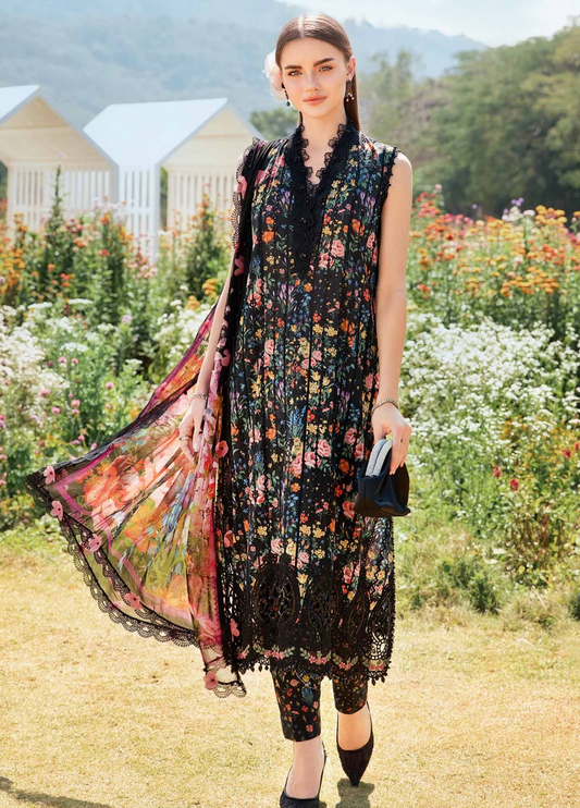 Embroidered Lawn 3 Piece Unstitched Suit MBL-MPT-2507-B-25 -Summer Collection